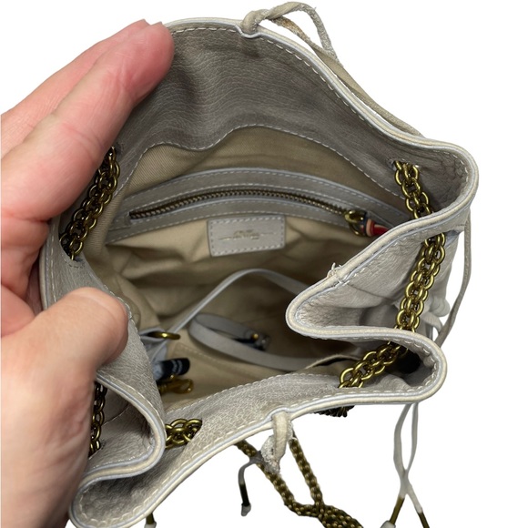 Jerome Dreyfuss | Gary Bucket Bag in Gray Nubuck Leather/Gold - Picture 7 of 13